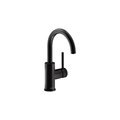 Betterbeds Avado 1.8 GPM Single Hole Bar Faucet with Lever Handle in Matte Black BE2586755